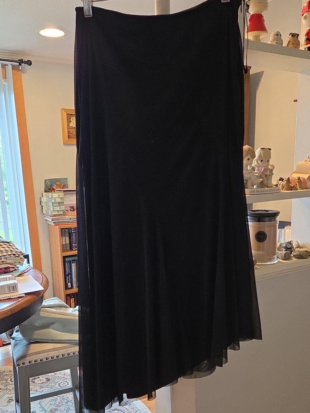 Cachet Black Asymmetric High-Low Skirt